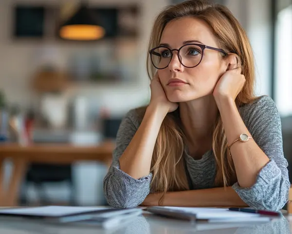 Person reviewing financial documents and planning budget